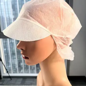 SJ Food Industry PP Bouffant Caps Snood Hair Protection berretto con visiera monouso in tessuto Non tessuto per le donne