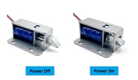 Serrure magnétique électrique à commande oblique 12V DC, bobine en cuivre résistante aux hautes températures, rétraction à l'alimentation, éjection à la coupure de courant, 10mm