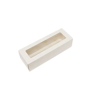 Petit tiroir en <span class=keywords><strong>carton</strong></span> de qualité <span class=keywords><strong>alimentaire</strong></span>, pièces, boîte-cadeau avec fenêtre transparente pour macarons cuits, vente en gros - Product Image 3