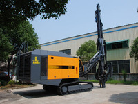 Foreuse pneumatique sur chenilles Kaishan KT15 de 25 m pour forage de puits, avec compresseur d'air, pour utilisation en surface au diesel