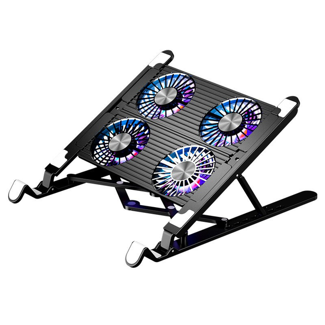 Adjustable Laptop Holder Tablet Mobile Aluminum Alloy Desktop Stand Foldable Portable Notebook Cooling Fan Mobile Stand Office