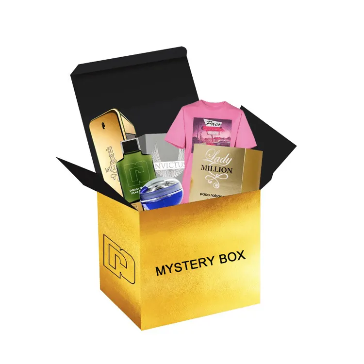 Custom Printing Empty Paper Square Mistery Gift Package Toys Gadgets Surprise Electronics Random Mystery Box Packaging