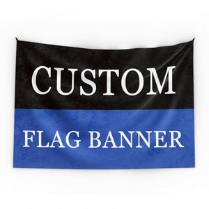 Factory Wholesale Best Price Good Quality 100D Polyester Custom Flags <b>Banners</b> in Black and Blue - Product Image 3
