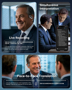 Écouteurs de traduction IA sans fil, traducteur en temps réel de 133 langues, écran tactile LCD, idéal pour les voyages, compatible Android/<span class=keywords><strong>iPhone</strong></span> - Product Image 6