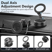 Support de téléphone portable magnétique pour voiture en alliage de zinc flexible pour bureau à domicile