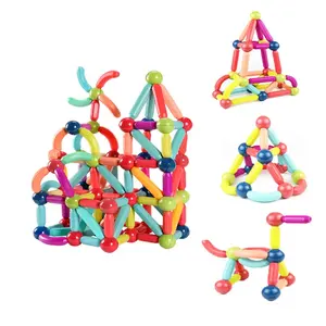 马热卖新款2024磁铁棒玩具儿童建筑套装其他教育玩具磁性建筑棒块玩具