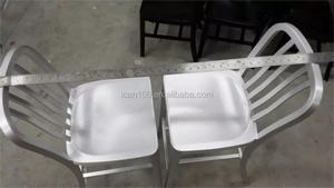 Chaise de salle à manger en métal de haute qualité, Restaurant en aluminium, tabourets de <span class=keywords><strong>Bar</strong></span> modernes pour la cuisine - Product Image 5