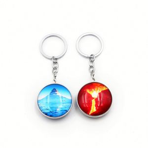 Personalized Logo Dome Crystal Circle Keychain Custom Printed Glass Keyring - Product Image 6