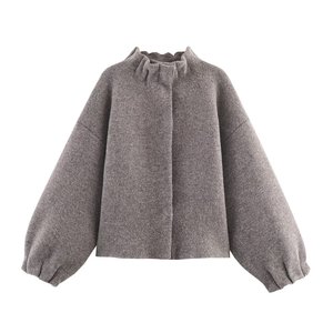 PB&ZA Femme 2026 Nouvelle Collection Printemps – Blouson Tricoté Style Pilote Vintage à Manches Longues – Haut Chic pour Femme - Product Image 1