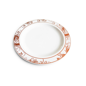 Plato de borde de oro y plata desechable, plato de fiesta ecológico de plástico duro PS de grado alimenticio de 7,5/10,25 pulgadas - Product Image 4