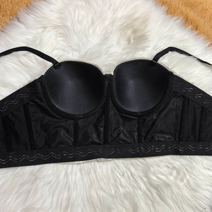 <span class=keywords><strong>Haut</strong></span> à fines bretelles ajusté avec anneau en acier et ceinture, en tissu mélangé, style corset <span class=keywords><strong>bustier</strong></span> pour femme - Product Image 5
