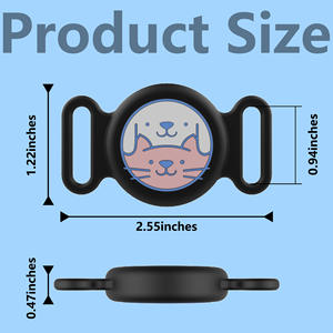 جراب واقي للكلاب والقطط والحيوانات الأليفة من السيليكون بتصميم كرتون مضاد للسرقة مقاوم للماء لعلامات الهواء جهاز تعقب لتحديد المواقع لأجهزة أبل للعلامات الجوية - Product Image 5