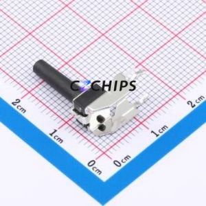 GT-TC102B-H170-L1 Tactile Switch Through hole,6.1x6.1mm Switch Single Pole Single Throw Round Button 2.5N Right Angle Insert - Product Image 2