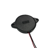 JL JL-203 3040 Sonnette Piézoélectrique Ronde Passive Binaurale AC 30mm ABS Noire 12V 75dB 100-10kHz Polyvalente 24h Durée