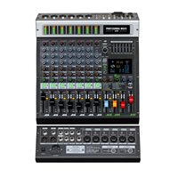 SIVG MK-8 Mixeur professionnel, processeur de mixage audio, 2 groupes, 99 effets DSP, console de mixage DJ 8 canaux pour performance sur scène