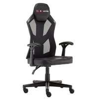 Chaise de jeu ergonomique pivotante à cinq étoiles en maille JR RACING pour PC, vente en gros