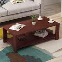 Table basse carrée en bois central, Design moderne et Simple, Table basse