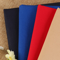 En Stock coton biologique, couleur Pure Textile épais 32x16 57 "/58" 230-240gsm tissu 100% coton sergé uni teint pour pantalons/