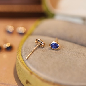 Pendientes de Oro Sólido de 18K Xinfly con Zafiro Natural de 0.5CT, Engaste Clásico para Mujer, Joyería Fina para Uso Diario, Regalo Personalizado - Product Image 6