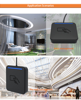 Lector/Grabador de Tarjetas RFID NFC HF de Escritorio 13.56MHz ABS, Control de Acceso, Interfaz USB, Estándar ISO 18000-6C, Rango de Operación de 2-8cm