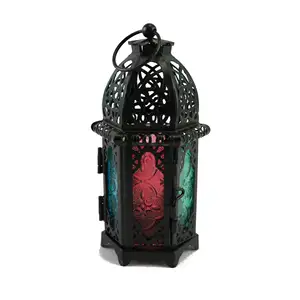 Metallo porta candele matrimonio decorazione casa oggetti di scena europei castello in ferro Vintage nordico romantico cartone argento natale Menorah