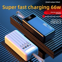 Batterie externe transfrontalière en gros, grande capacité 30000mAh, charge rapide 2A, personnalisable, en plastique