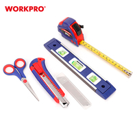 WORKPRO Trousse à outils ménagers 32 pièces Boîte de transport facile Ensemble d'outils domestiques 32 pièces Tournevis Clé à molette Couteau Pince Utilisation quotidienne à la maison