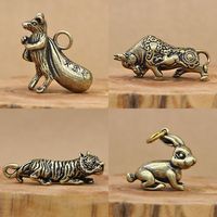 Artisanat antique 2026, statues népalaises, animaux en laiton, cheval, mouton, grenouille, petit pendentif en laiton, sculpture