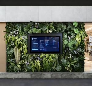 Décoration intérieure préservée de mur vert artificiel élégant à faible <span class=keywords><strong>entretien</strong></span> de haute qualité pour l'espace d'affaires extérieur Cheer de Noël - Product Image 3