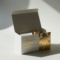 Boîtes rigides personnalisées avec estampage à chaud pour coffret cadeau de collagène et peptides haut de gamme, impression quadricolore, fermeture magnétique