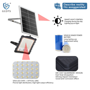 Factory Direct Wholesale Solar <b>Flood</b> <b>Lights</b> with Motion Sensor Aluminum Battery IP65 Outdoor Waterproof 2-year warranty - Product Image 2