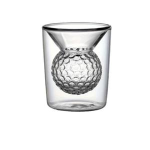 Vaso de Vidrio de Doble Pared con Diseño de Pelota de Golf, Vaso de Whisky de Borosilicato para Bar, Regalo - Product Image 4