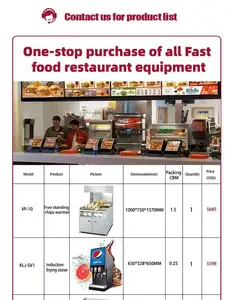 Een Stop Custom Design Project Keuken Commerciële Burger Restaurant Fast Food Apparatuur