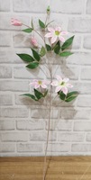 Branche de Clématite Artificielle Haut de Gamme Luxe 85cm, Fleur en Soie Réaliste pour Décoration Nordique, Arrangement Esthétique en Vase, Vente en Gros