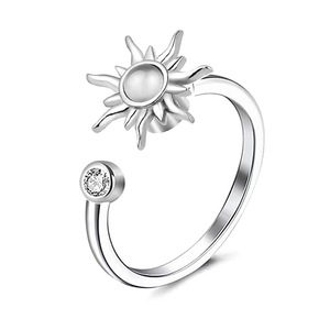 Custom Fashion Women's Zircon Adjustable <b>Ring</b> Valentine's Day Jewelry Accessory Spin <b>Stress</b> Relief <b>Ring</b> - Product Image 5