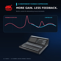 Console de mixage numérique JSL 32 canaux, écran tactile 10 pouces, 17 faders motorisés, enregistrement USB, APE FLAC MP3 WAV, son live, système DJ PA