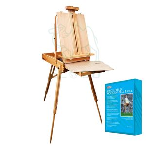 Trépied réglable pour artiste <span class=keywords><strong>peintre</strong></span> Boîte à croquis portable en bois <span class=keywords><strong>de</strong></span> bambou Chevalet français - Product Image 5