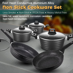 Ensemble de 9 ustensiles de cuisine antiadhésifs pour cuisinière à <span class=keywords><strong>induction</strong></span> et cuisinière à gaz - Product Image 2