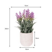 Bunga Lavender Buatan Tangan Plastik Ramah Lingkungan Modern Realistis Ringan Tahan Air Dekorasi Rumah Pernikahan Perayaan