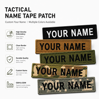Parches de Nombre Personalizados Bordados al por Mayor, Parches Tácticos con Nombre Personalizado, con Gancho y Bucle para Uniformes y Equipo