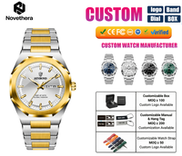 Montre à quartz pour homme, bracelet en acier inoxydable, étanche, lumineuse, avec calendrier, montre-bracelet pour affaires et loisirs, support OEM ODM B860