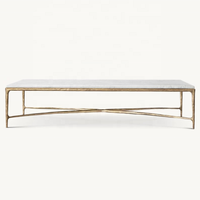 Table basse de forgeage de métal exquise de haute qualité villa département de maison d'hôtes endommagé peut personnaliser les meubles de salon d'exportation