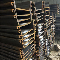 Pilotes de Acero Laminado en Caliente para Obras de Construcción, Pilotes de Acero Tipo U, Q235B/Q355B, Sin Aleación, Estándar Nacional, Entregables