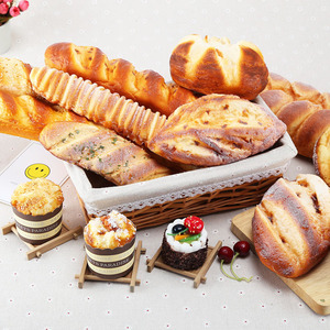 Simulated Bread Model Rye Cake Baguette Hamburger Decoration Piece Soft Baking Photography Prop Semi-manual Semi-mechanical - Product Image 4