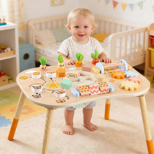 Mesa de Actividades Multifuncional de Madera Montessori para Niños Pequeños (5 a 7 Años) Aprendizaje Temprano <span class=keywords><strong>y</strong></span> Habilidades Motoras Finas - Product Image 3