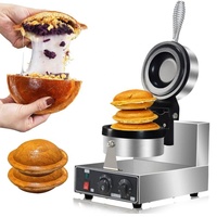 Plaques de gril antiadhésives de conception de dessus de table boule gaufrier électrique UFO forme Burger Maker Machine pour hôtel usage domestique vente