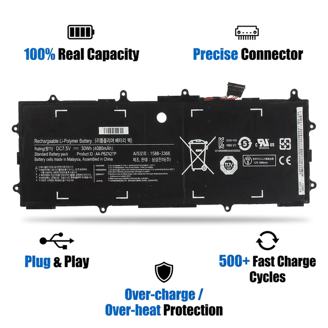 New AA-PBZN2TP Laptop Battery for Samsung Chromebook 303C XE303C12 XE500T XE500C Series Replacement Battery Grade a Cells