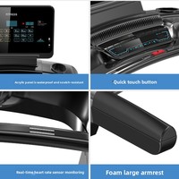 Caminadora Eléctrica Comercial Plegable, Funcionamiento Silencioso, Monitoreo de Frecuencia Cardíaca, Absorción de Impactos, Pantalla LCD/HD, Motor de 5.0HP, 22% de Inclinación