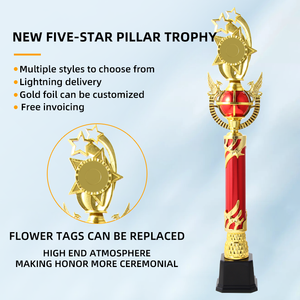 Trophée de la 1ère place en or 2025 – <span class=keywords><strong>Coupe</strong></span> en plastique pour récompenses, prix gagnants pour les tournois sportifs, fêtes d'anniversaire et compétitions - Product Image 2