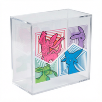Vitrine d'exposition magnétique en acrylique ETB moderne et portable, protection UV à 99 %, pour collection de boîtes d'entraînement Elite TCG